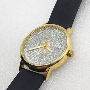 Happy New Year Year's Eve Gold Silver Sparkle Black Celebration Party 40mm Watch